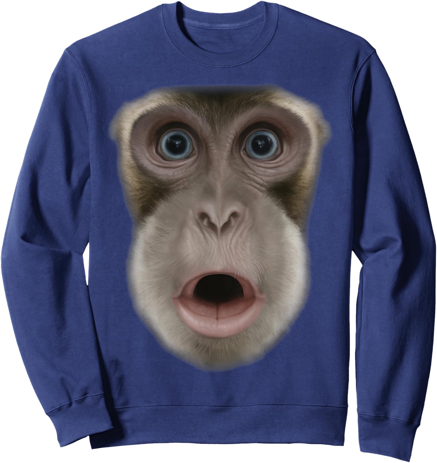 Monkey Stomach Funny Meme Ape Gorilla Sweatshirt - Sweatshirt | Navy