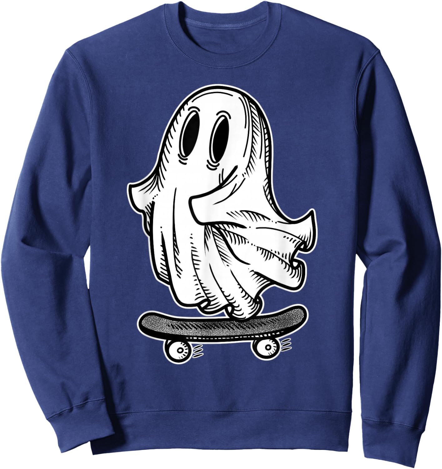 Ghost Skateboarder Blackwork Sweatshirt - Sweatshirt | Navy