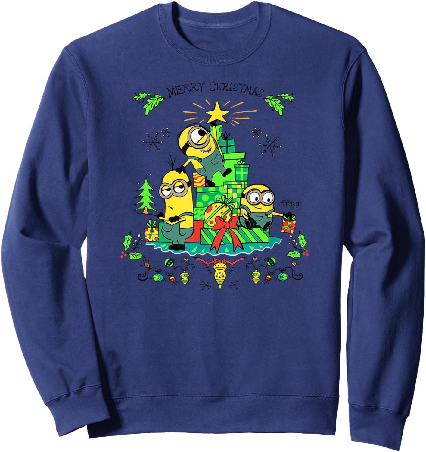 Minions Merry Christmas Sweatshirt - Sweatshirt | Navy