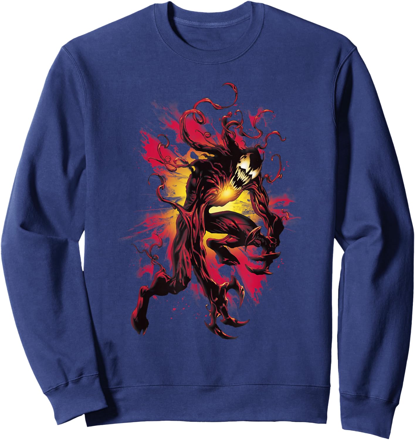 Marvel Comics Carnage Cletus Kasady Exploding Villain Sweatshirt - Sweatshirt | Navy