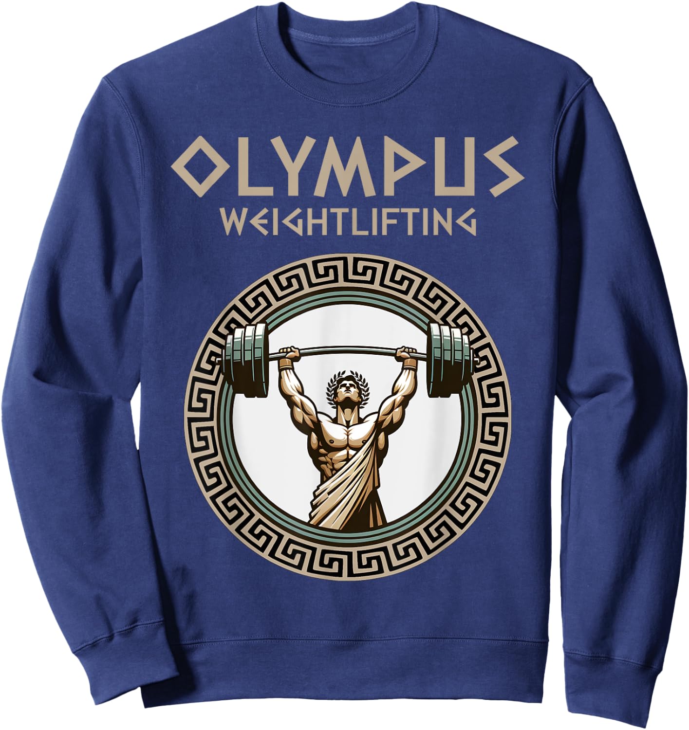 Gym Olympus Weight Lifting Strength of the Gods Sweatshirt - Sweatshirt | Navy