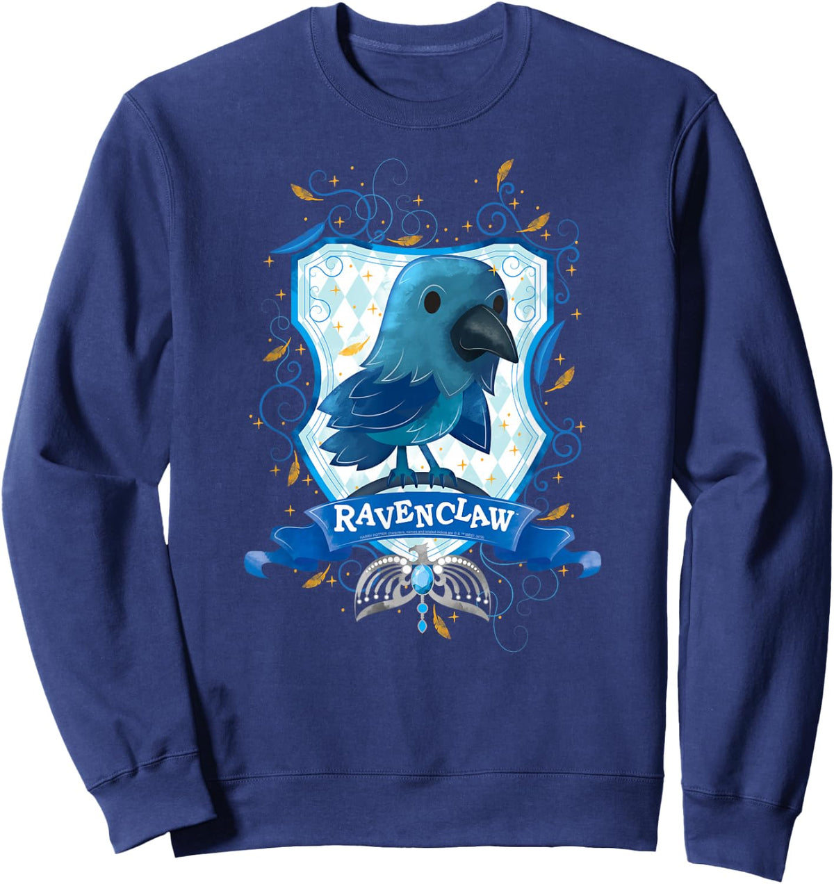Harry Potter Watercolor Ravenclaw Crest Sweatshirt - Sweatshirt | Navy