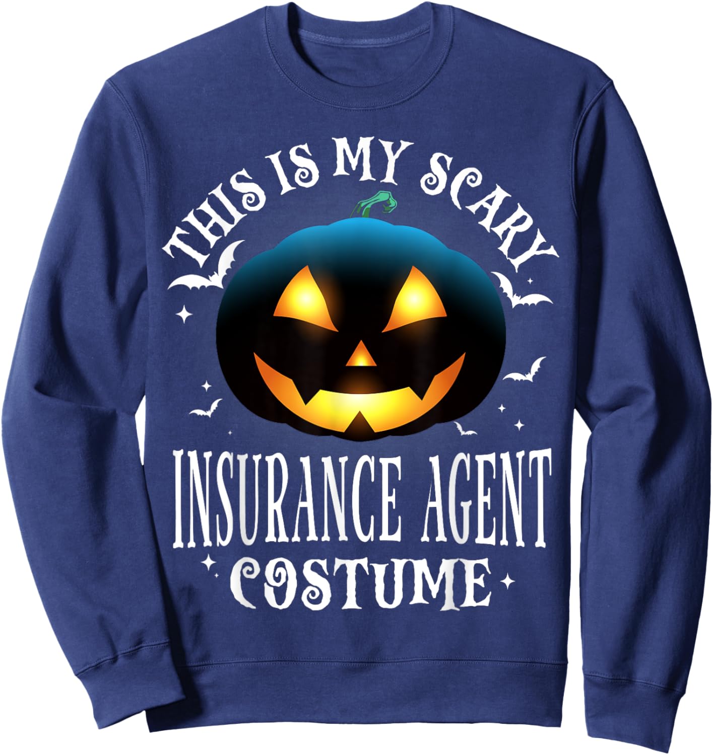 Insurance Agent Halloween Matching Pajama Costume Sweatshirt - Sweatshirt | Navy