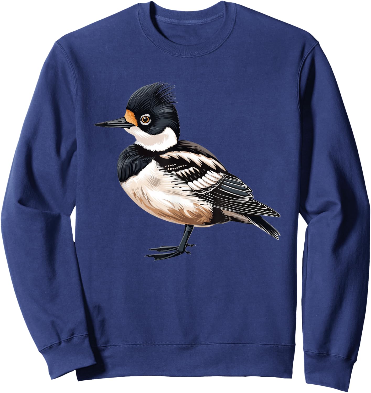 Hooded Merganser Vintage Sweatshirt - Sweatshirt | Navy