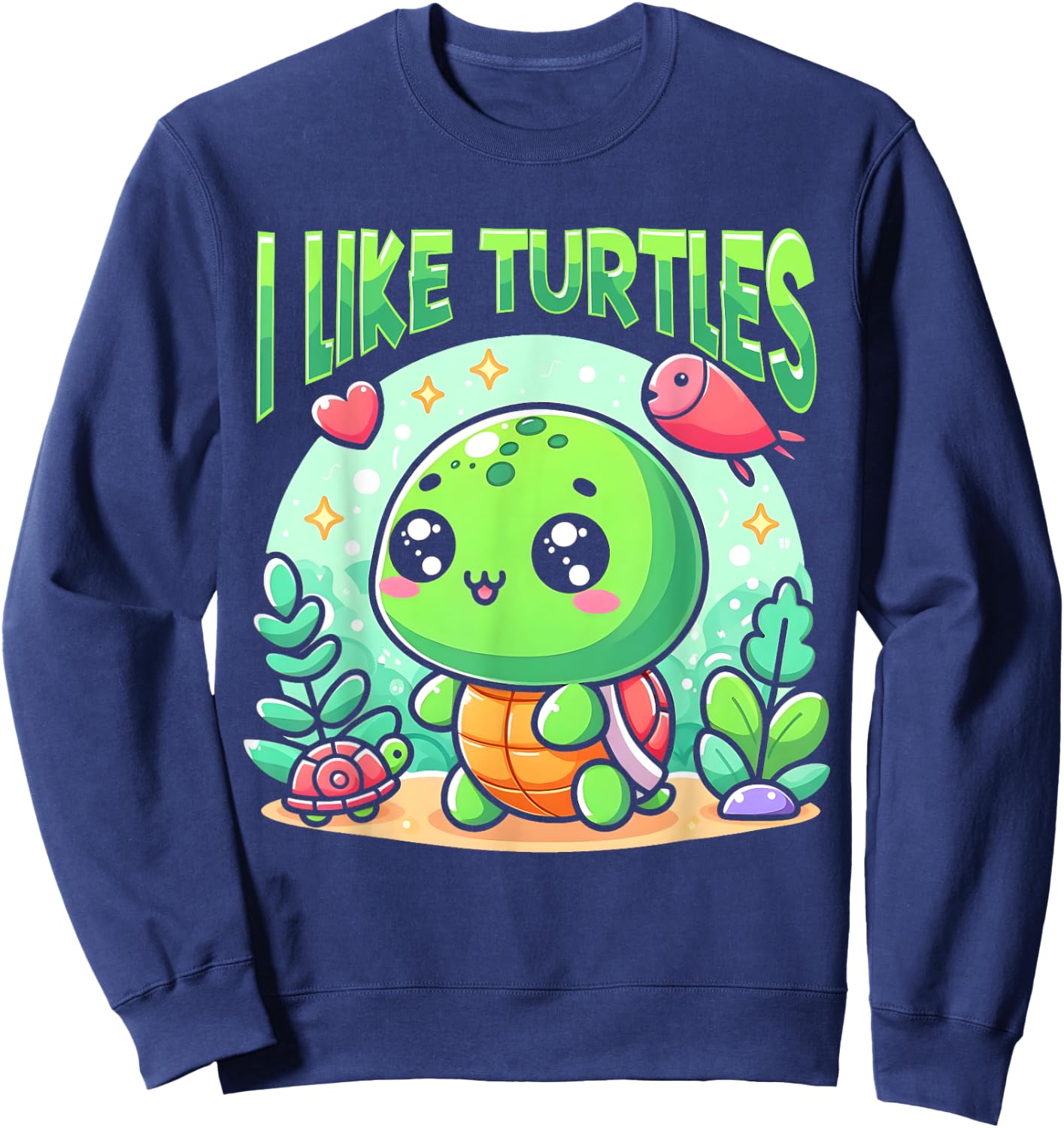 Funny Turtle Pet Shirt I Like Turtles Cute Sweatshirt - Sweatshirt | Navy