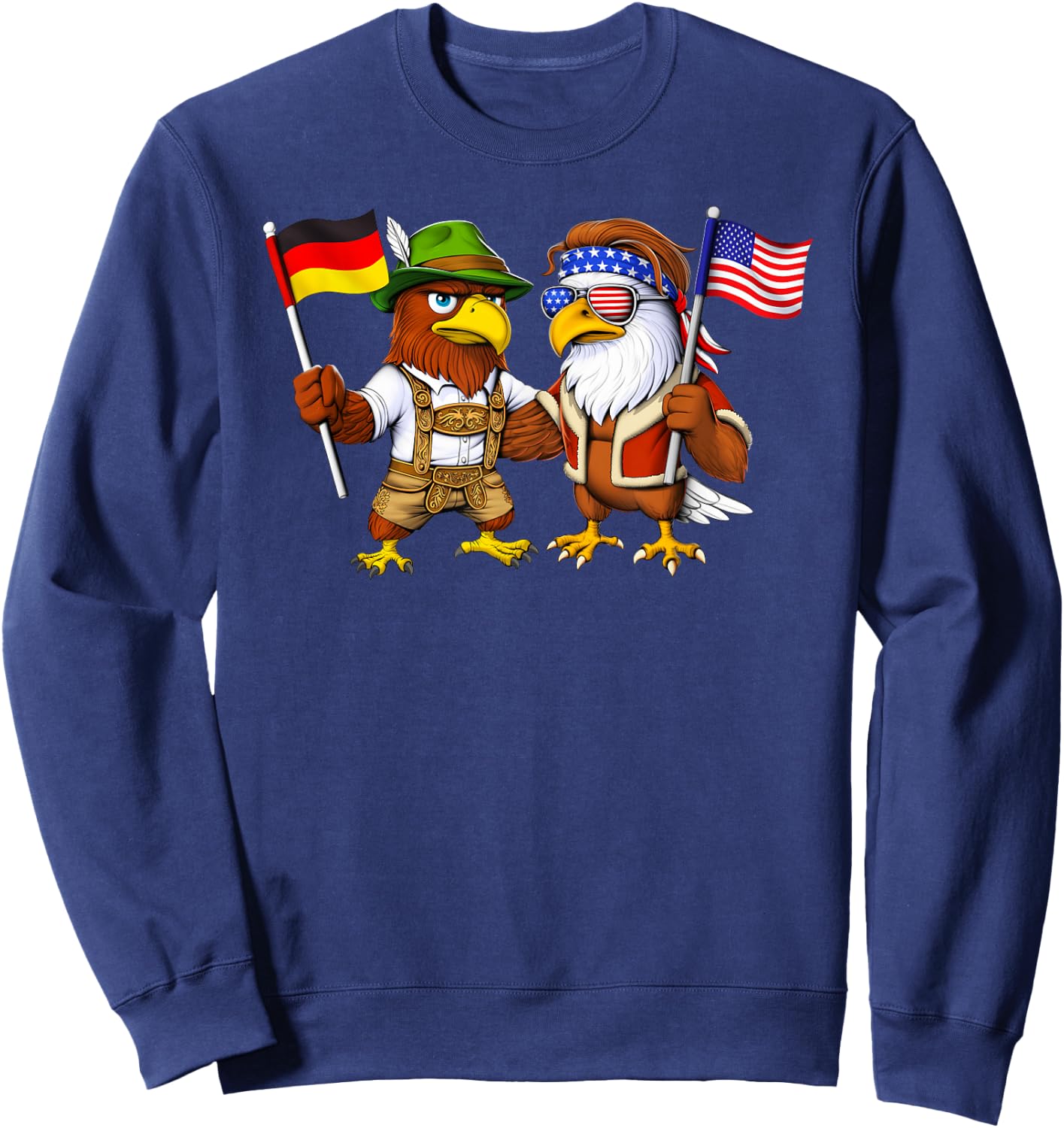 USA Germany Flag American German Roots Deutschland Sweatshirt - Sweatshirt | Navy