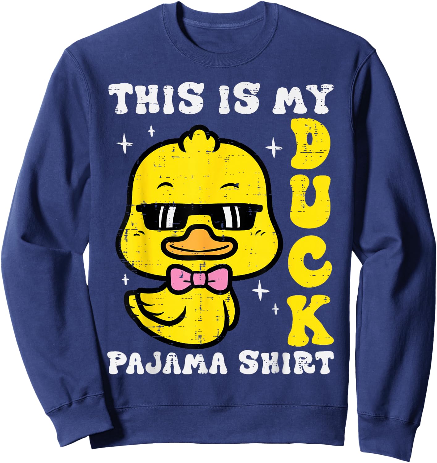 This Is My Duck Pajama Shirt Cute Women Girls Boys Kids Men Sweatshirt - Sweatshirt | Navy