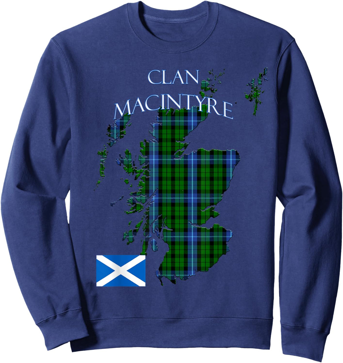MacIntyre Scottish Clan Tartan Scotland Sweatshirt - Sweatshirt | Navy