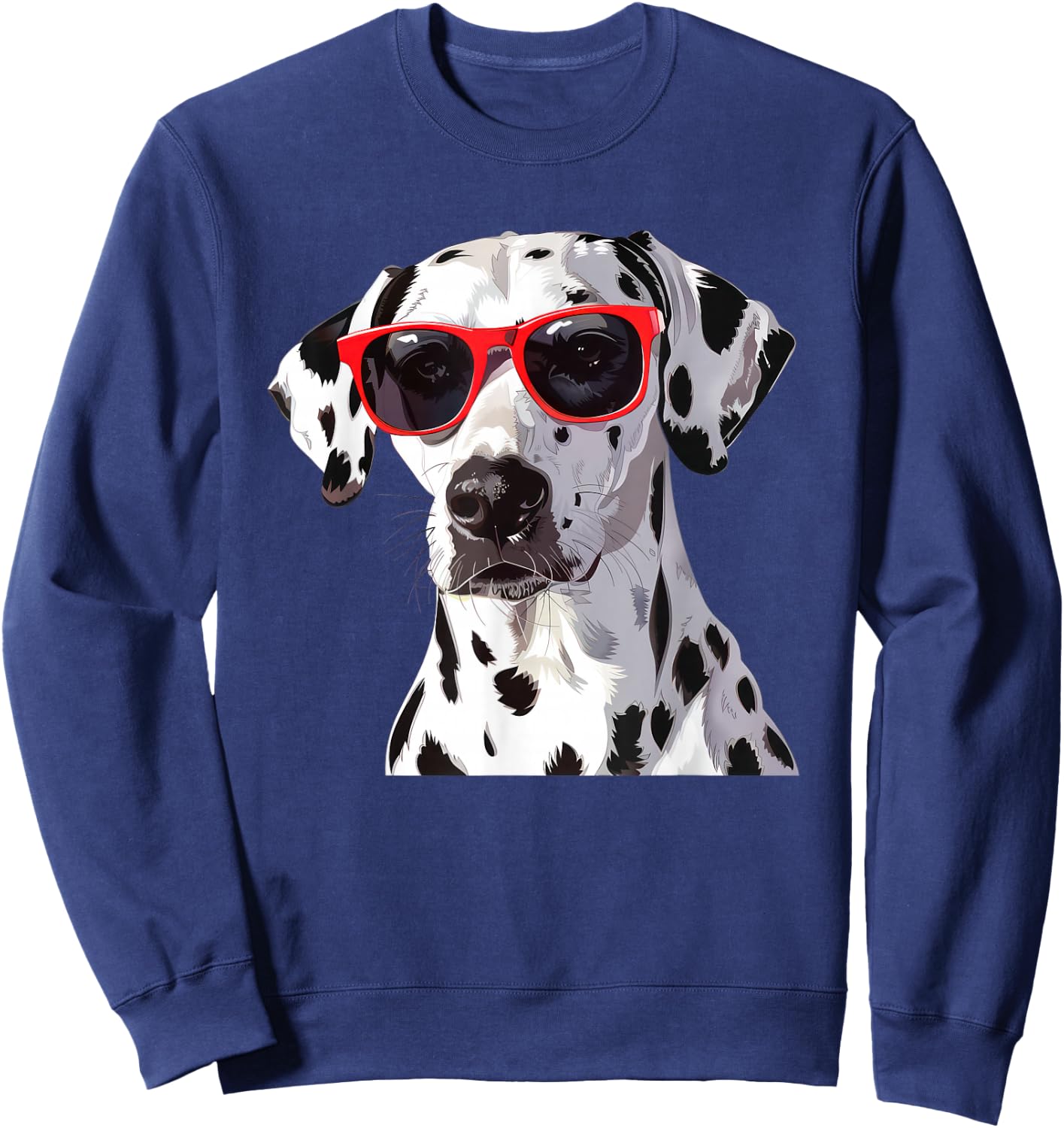 Ödalmatiandog Dalmatian Dog Sunglasses , Small, Black Sweatshirt - Sweatshirt | Navy