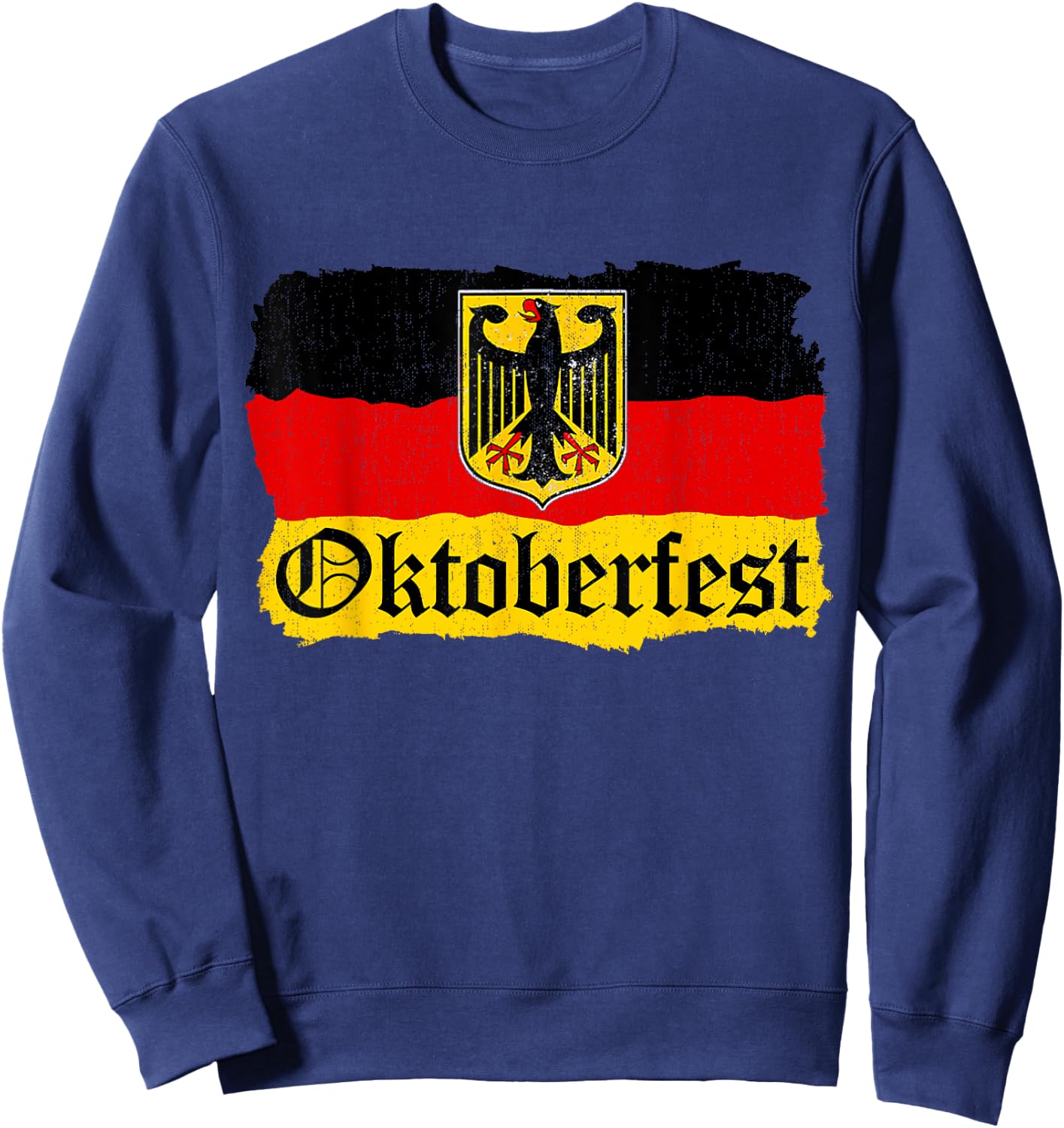 Oktoberfest German Beer Men Women Vintage German Flag Sweatshirt - Sweatshirt | Navy