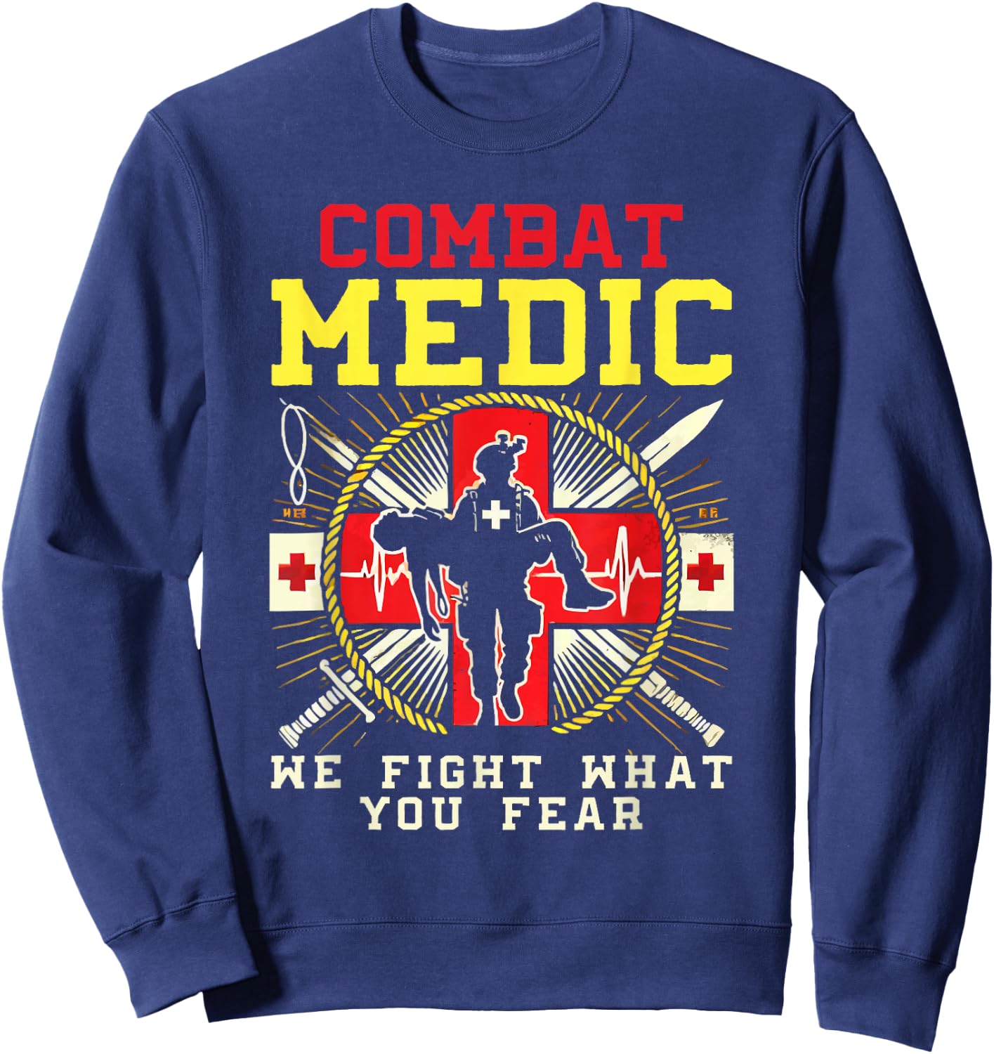 Combat Medic First Aid Field Medic Military Sweatshirt - Sweatshirt | Navy
