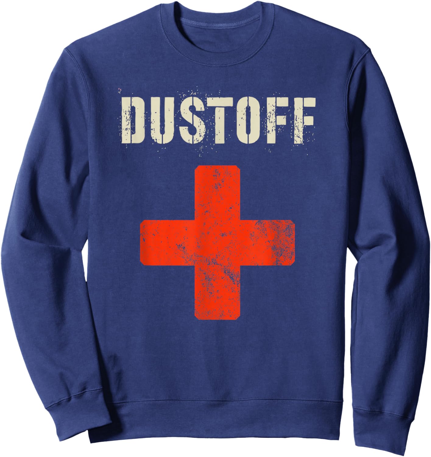 Vintage DUSTOFF Cross Medevac Rescue Armed Forces Military Sweatshirt - Sweatshirt | Navy