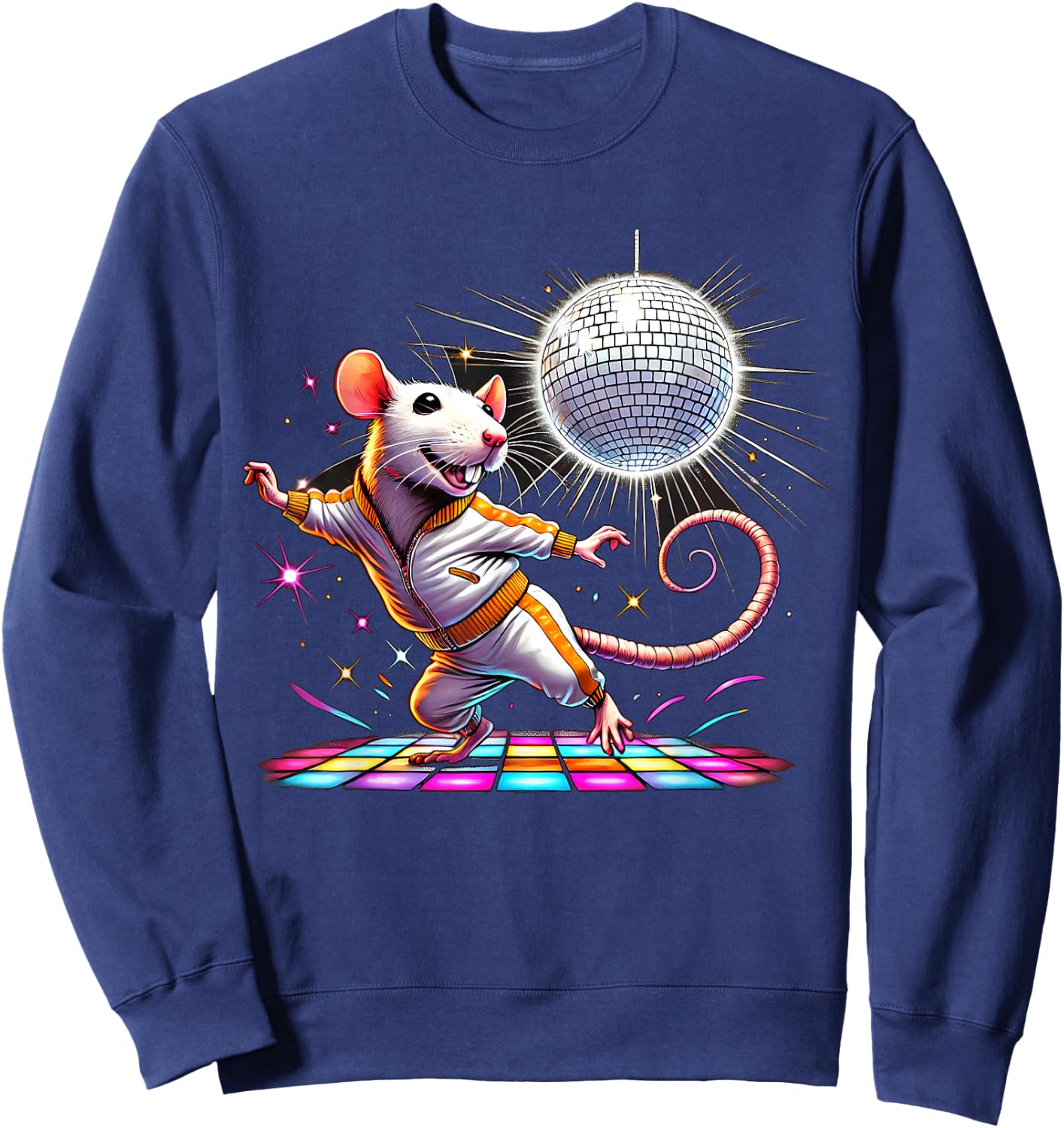 Aesthetic Rat Disco Sweatshirt - Sweatshirt | Navy