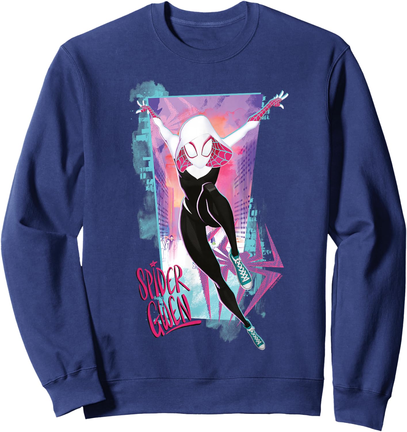 Marvel Spider-Man Across The Spider-Verse Part 1 Gwen Stacy Sweatshirt - Sweatshirt | Navy