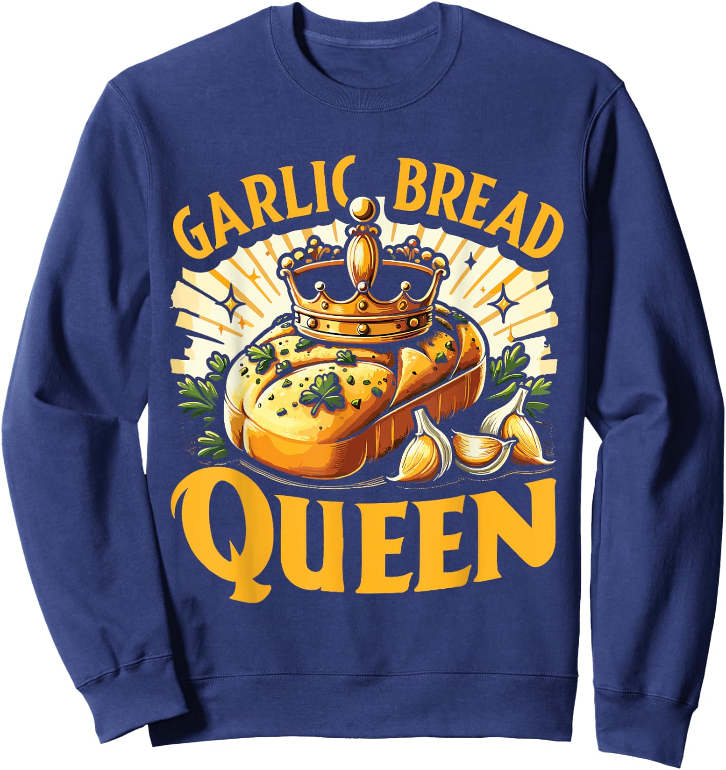 Garlic Bread Food Lover Sweatshirt - Sweatshirt | Navy