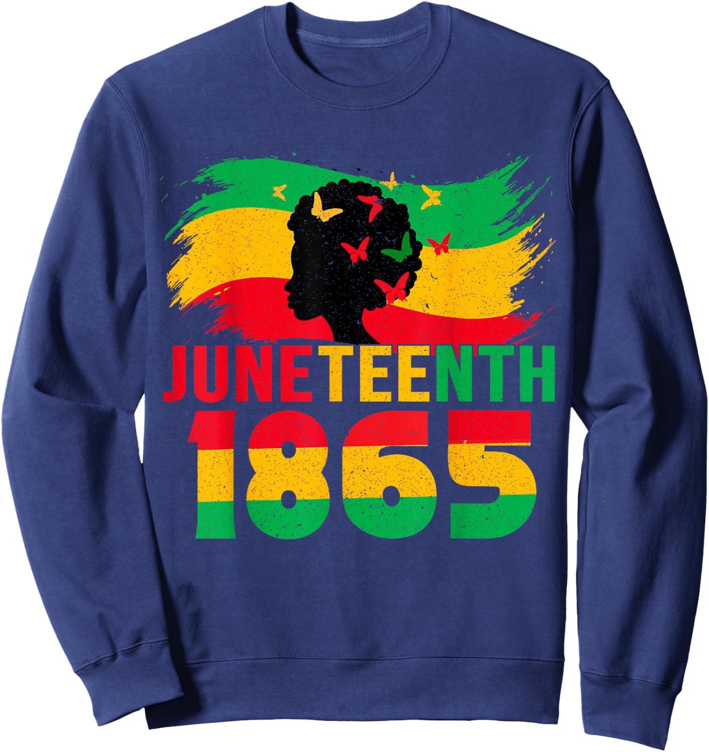 Juneteenth 1865 Celebrate Freedom Juneteenth Black Women Sweatshirt - Sweatshirt | Navy