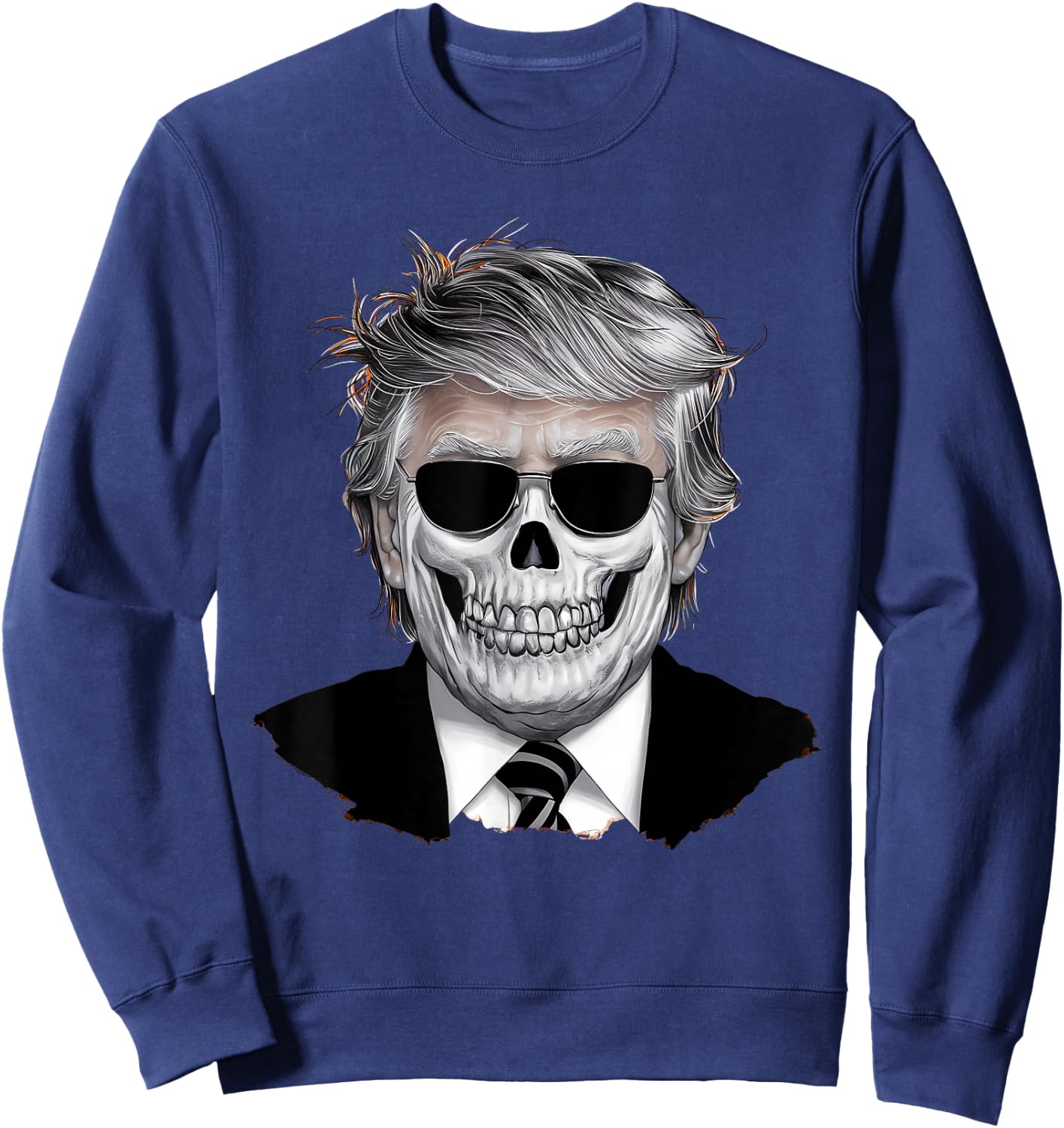Halloween Orange Trump American Horror Party Costume Sweatshirt - Sweatshirt | Navy