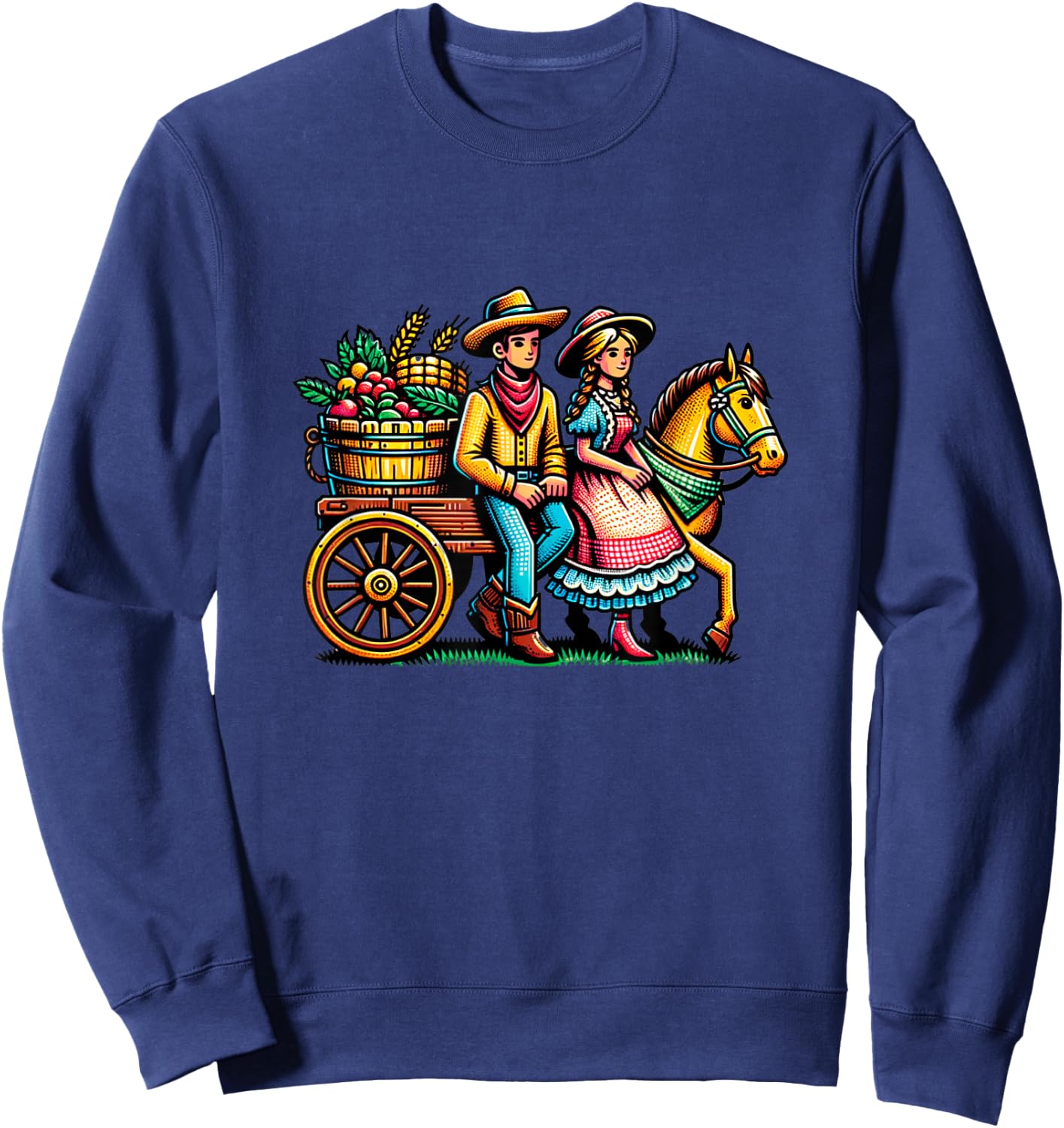 Festa Junina, June Festival in Brazil, Brazilian Celebration Sweatshirt - Sweatshirt | Navy