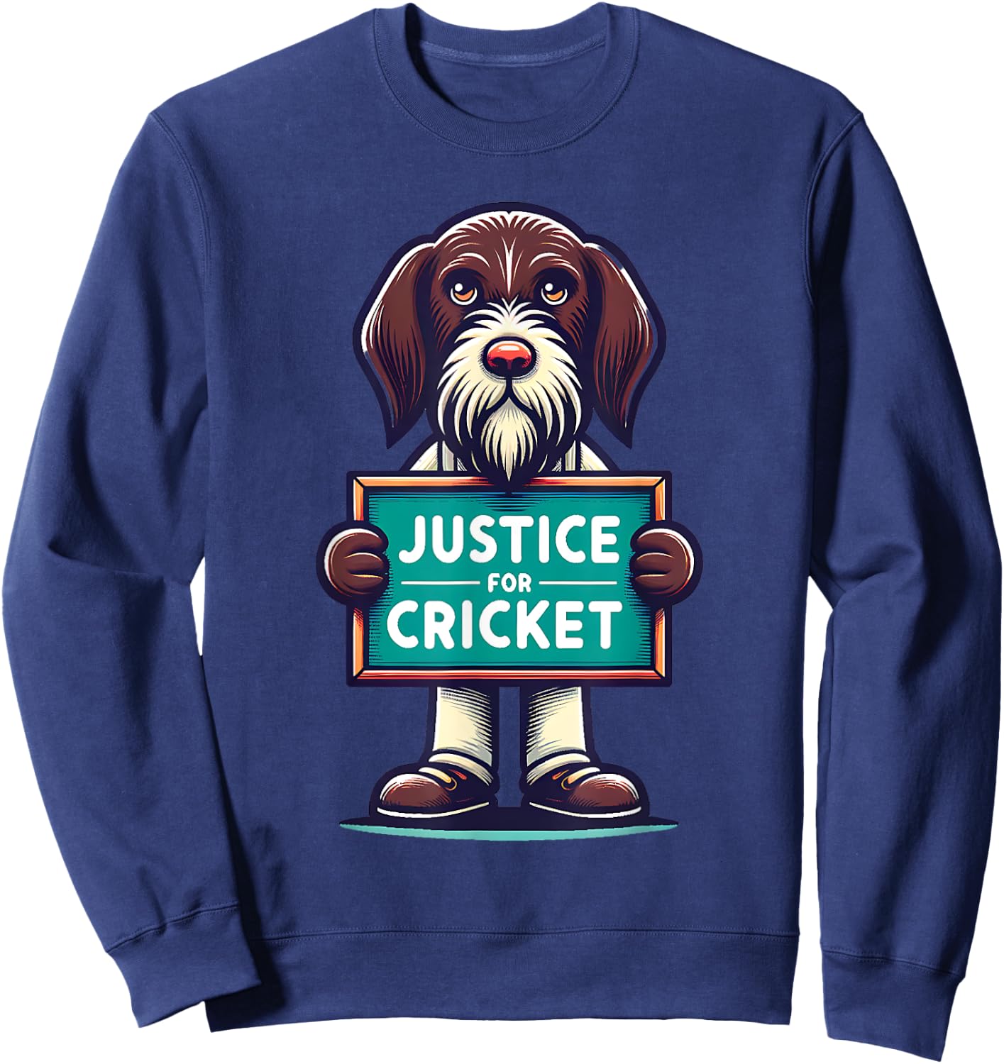 Justice for Cricket, Hunting Dog Lover, American Elections Sweatshirt - Sweatshirt | Navy