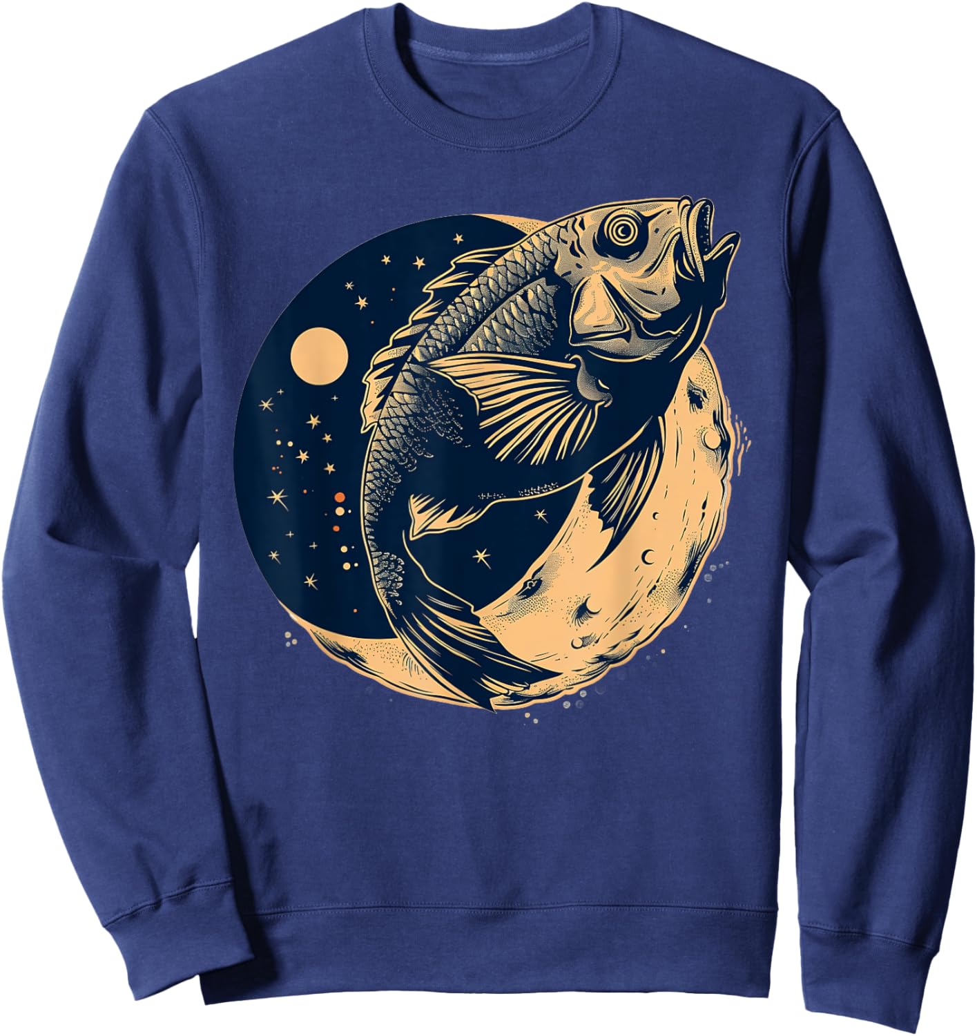 Oscar Fish On The Moon Sweatshirt - Sweatshirt | Navy