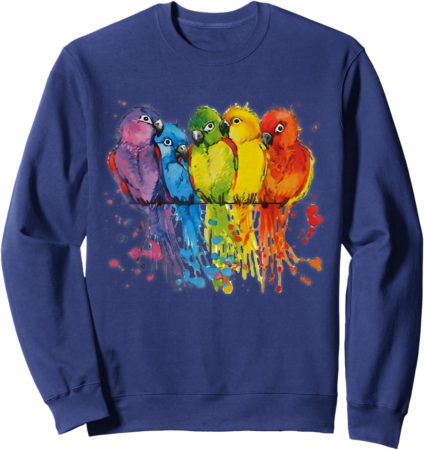 Love parrot Women Shirt parrot Lovers for kids and girls Sweatshirt - Sweatshirt | Navy