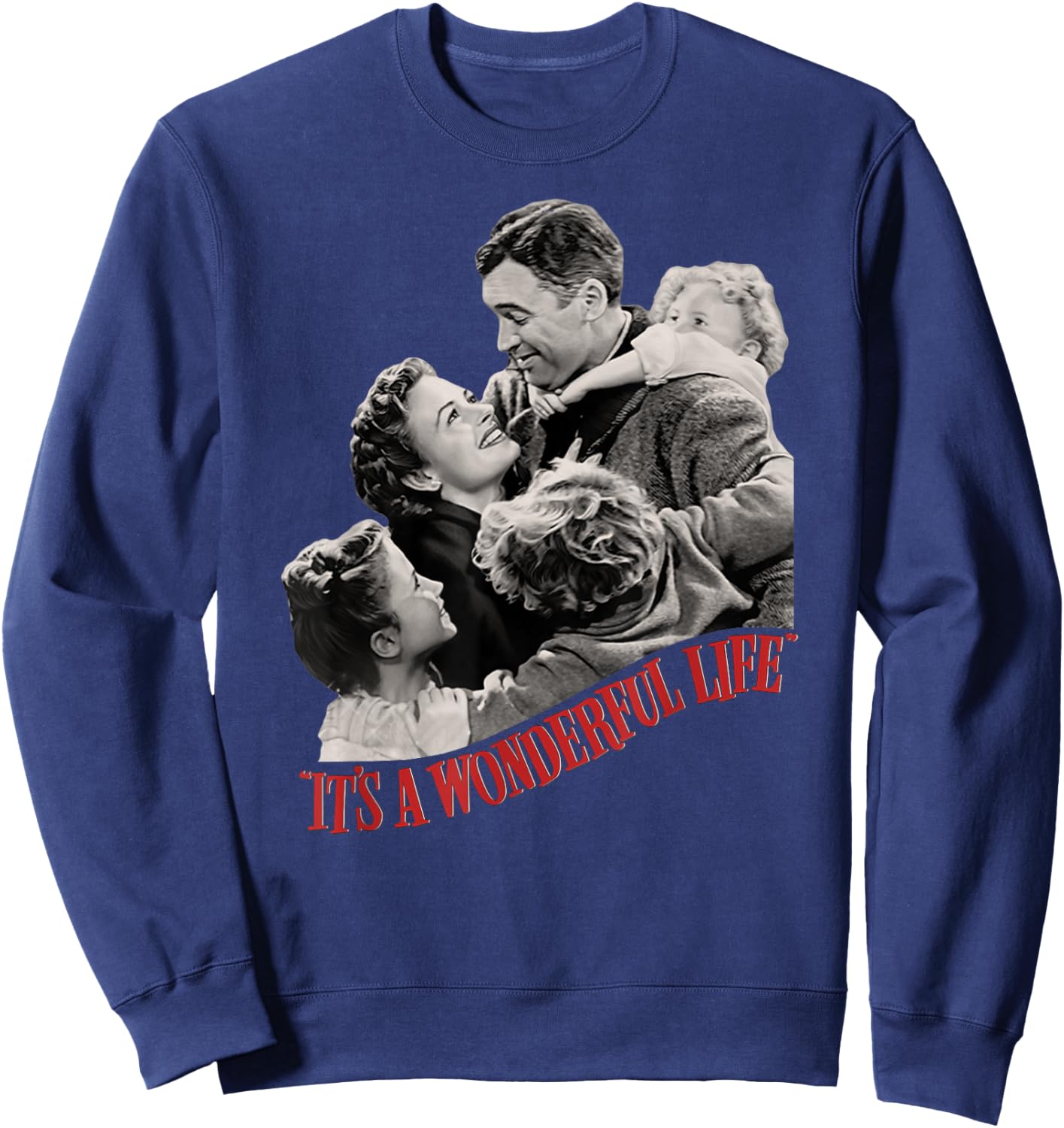 Vintage Christmas Classic It's a Wonderful Life Sweatshirt - Sweatshirt | Navy
