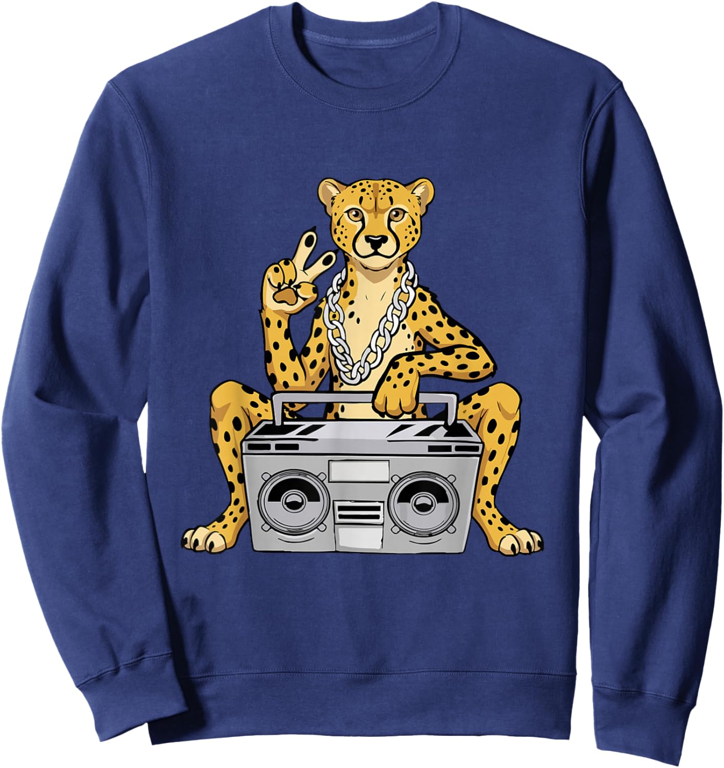 Cheetah Lover Hip Hop Kids Music Boys Cheetah Sweatshirt - Sweatshirt | Navy