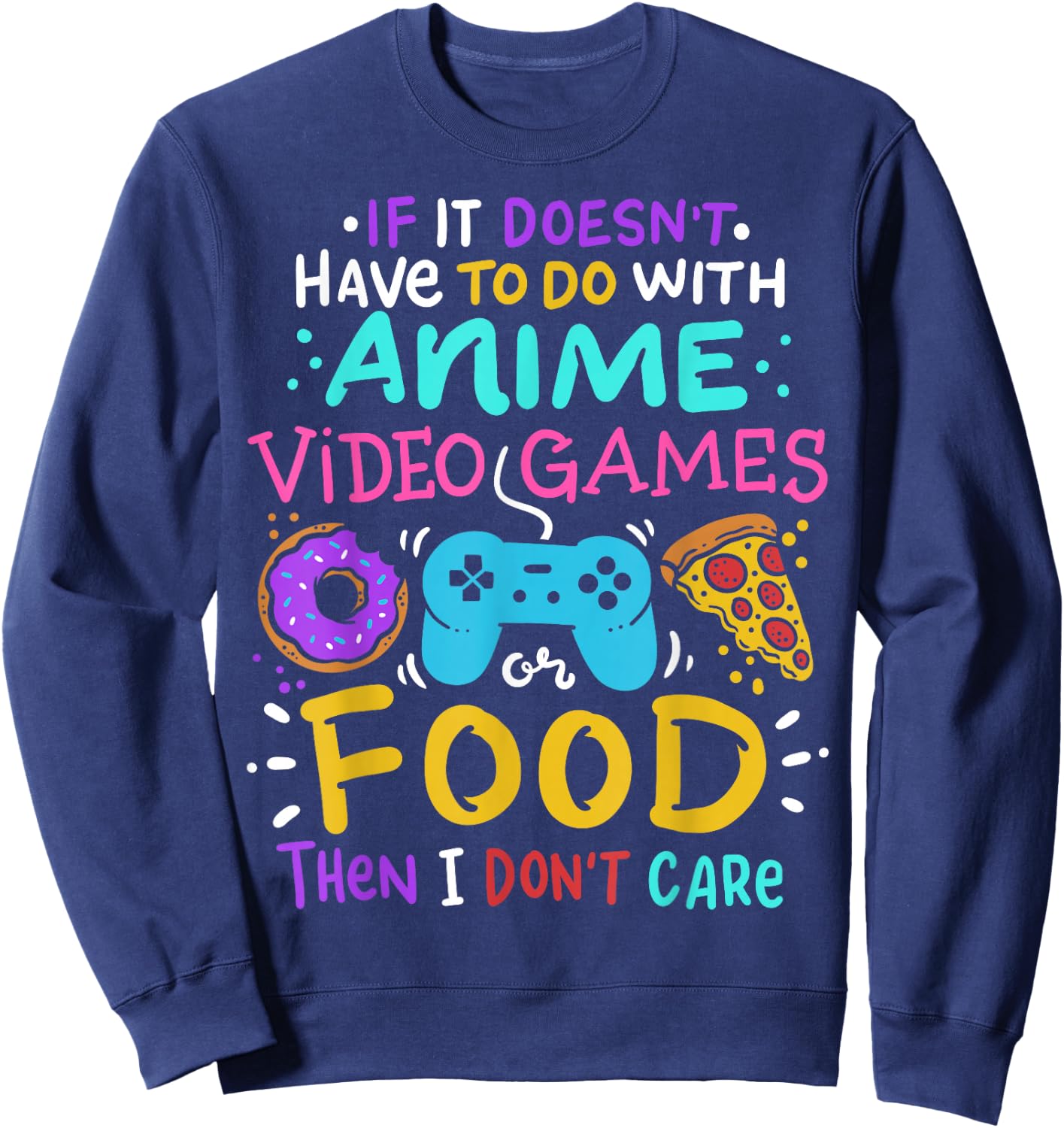 Anime Gamer Gaming Video Games Gift Sweatshirt - Sweatshirt | Navy