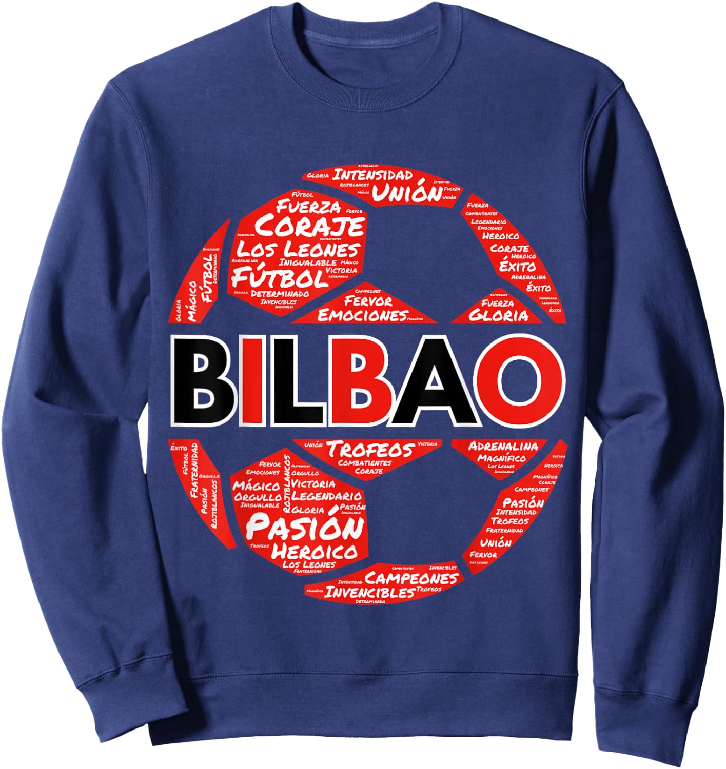Bilbao Regalo Aficionado Al Fútbol Los Leones de San Mamés Sweatshirt - Sweatshirt | Navy