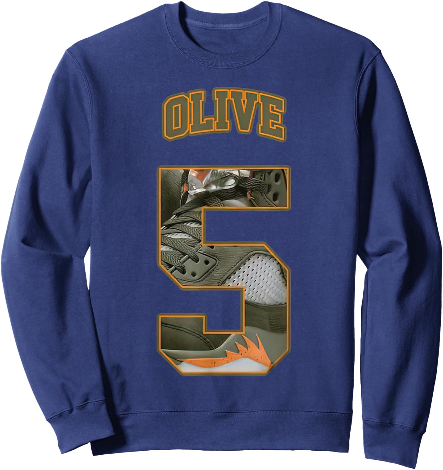 Number 5 Olive 5s Loser Lover Matching Retro Sweatshirt - Sweatshirt | Navy