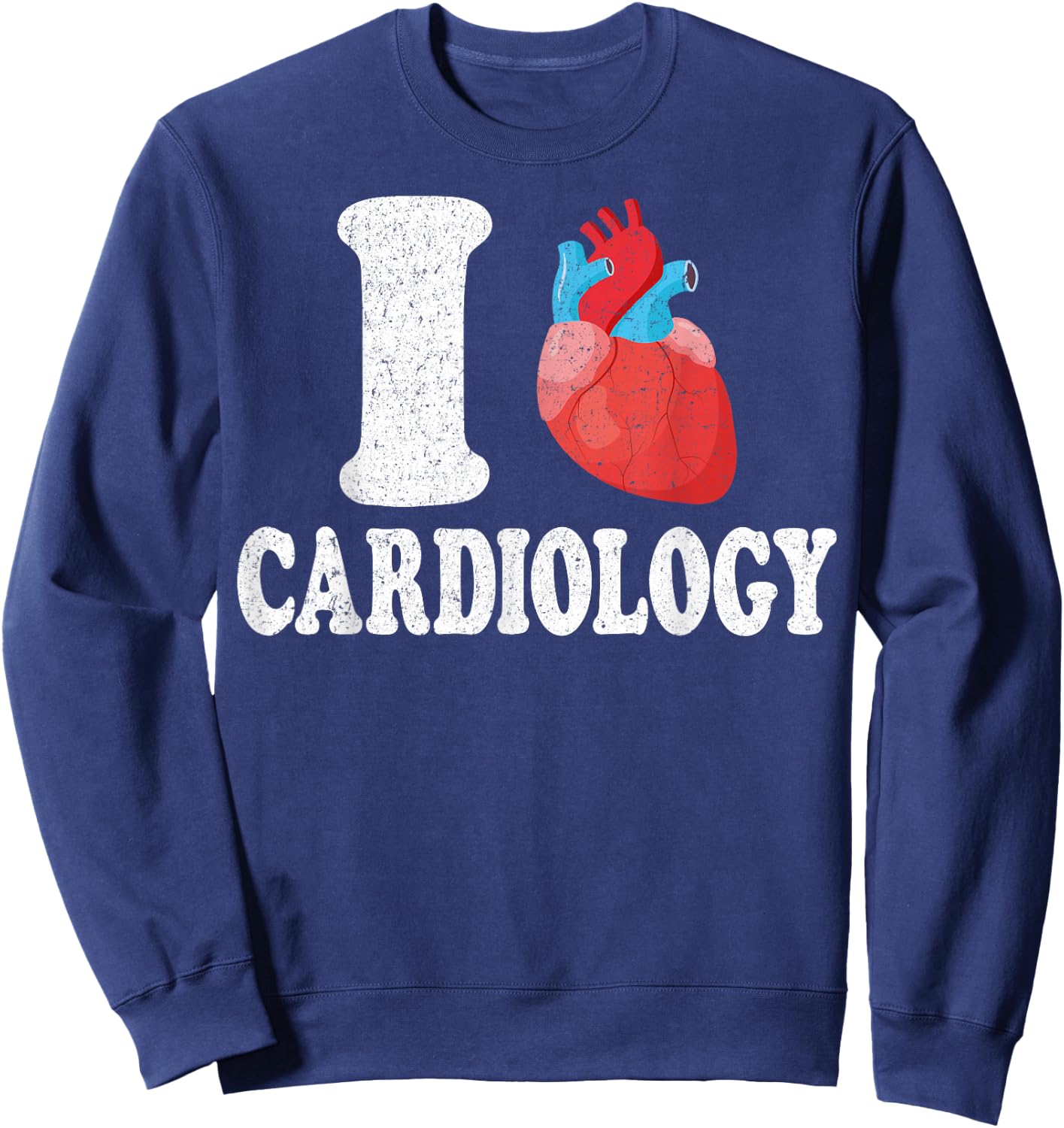 I Love Cardiology - Valentine’s Day Cardiologist Gifts Sweatshirt - Sweatshirt | Navy