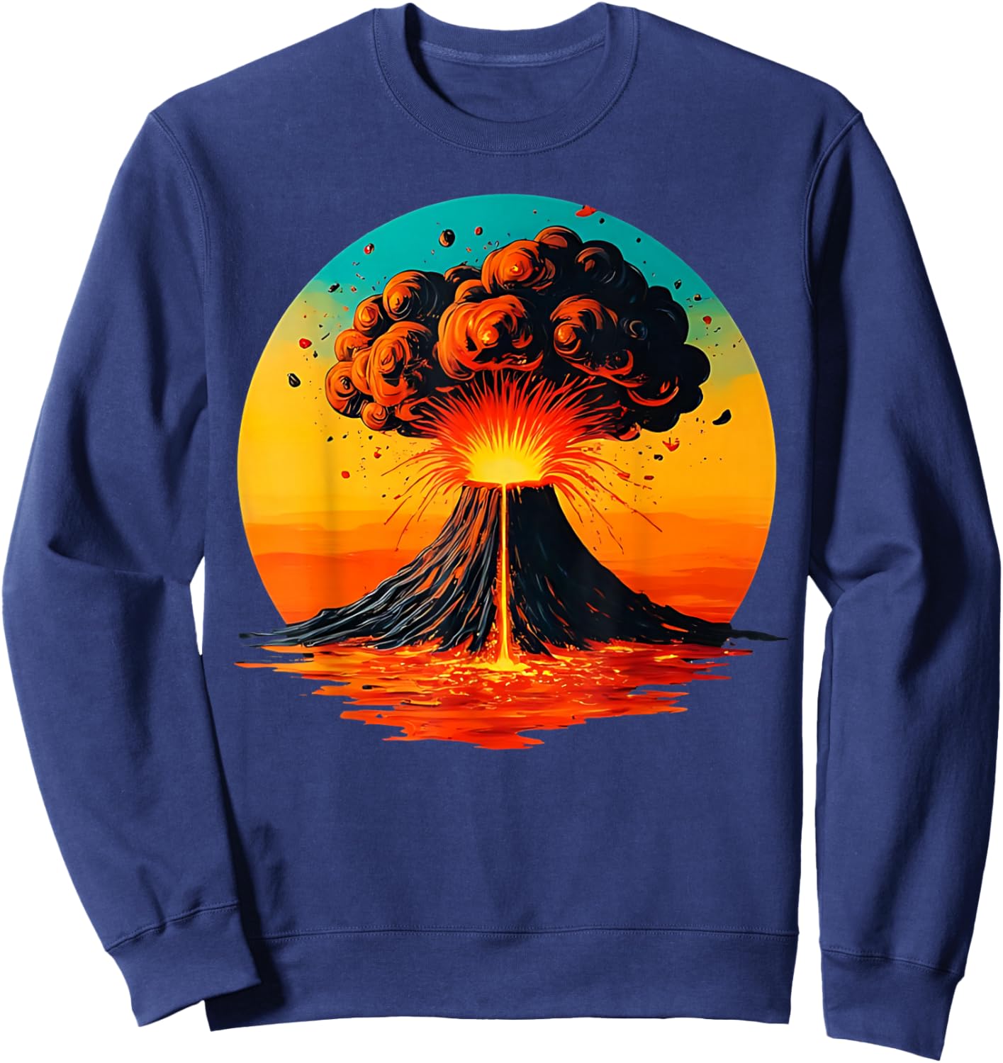 Cool erupting volcano costume for Boys and Girls Women Men Sweatshirt - Sweatshirt | Navy