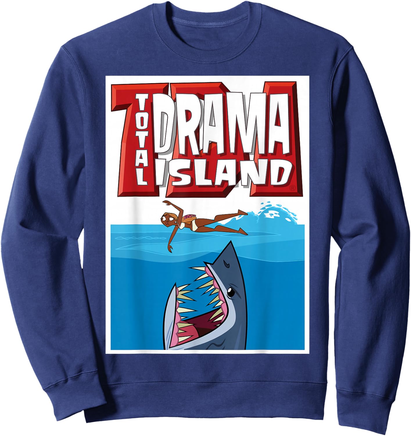 Total Drama Island Shark Logo Sweatshirt - Sweatshirt | Navy