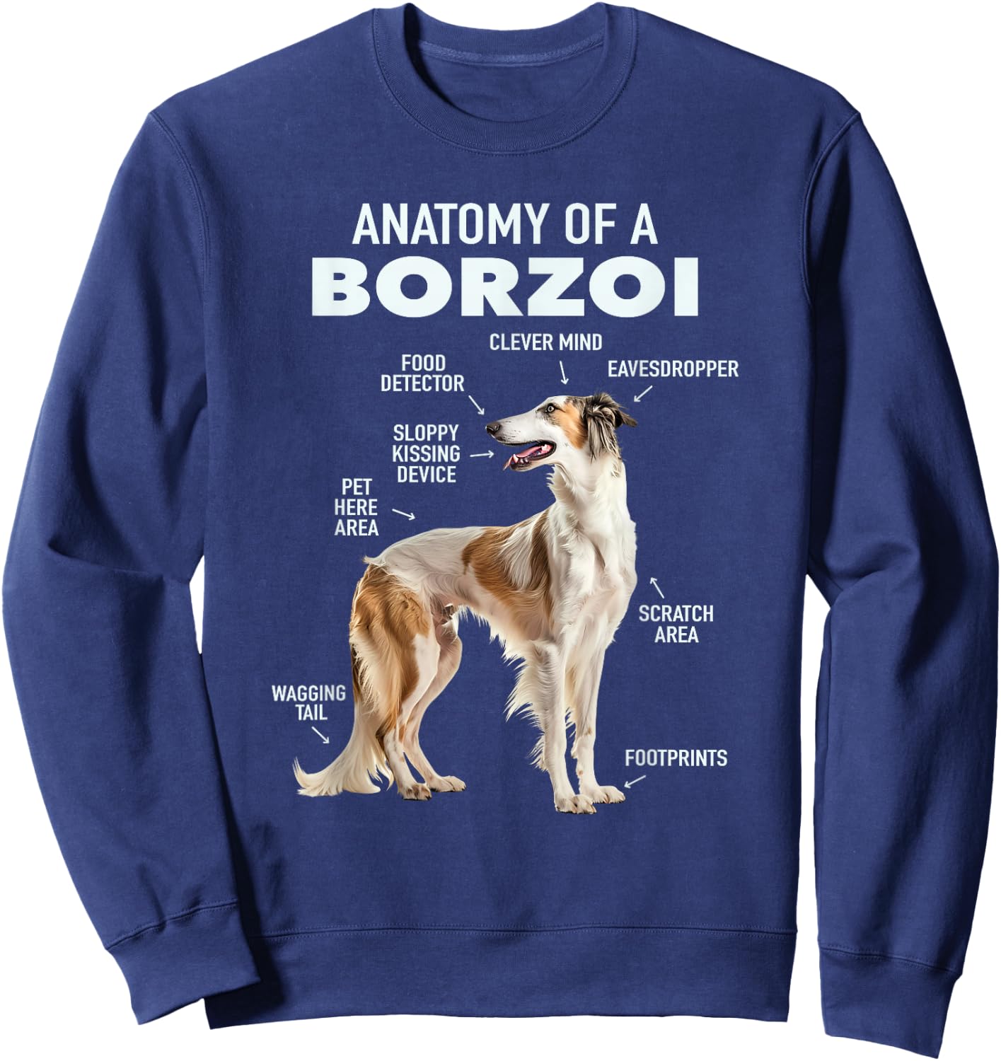 Anatomy Of A Borzoi Sweatshirt - Sweatshirt | Navy