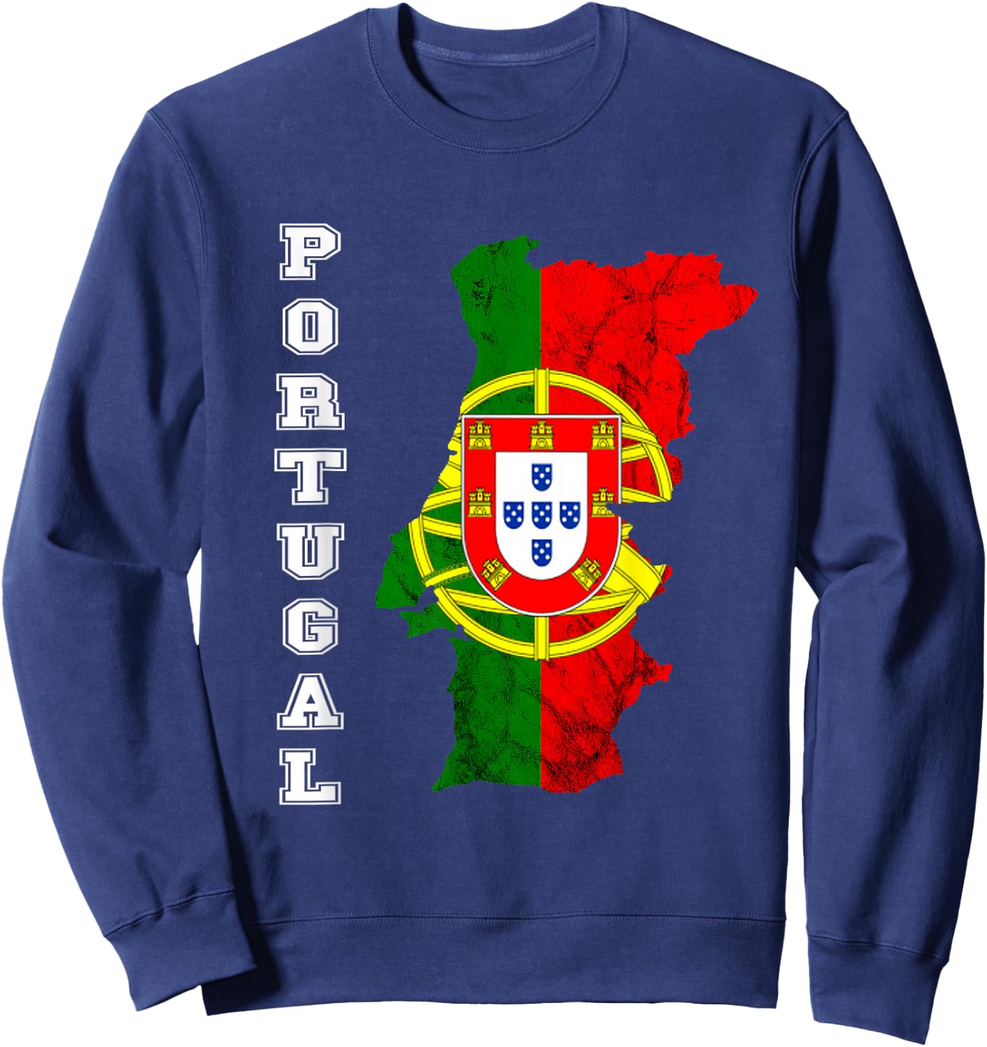 Portugal Map Outline Portuguese Portuguese Roots Sweatshirt - Sweatshirt | Navy