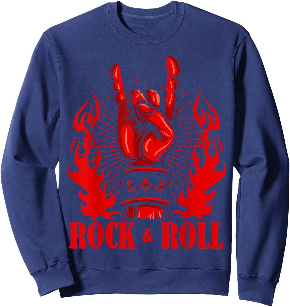 Heavy Metal Guitar Death Metal Rock n Roll Music Sweatshirt - Sweatshirt | Navy
