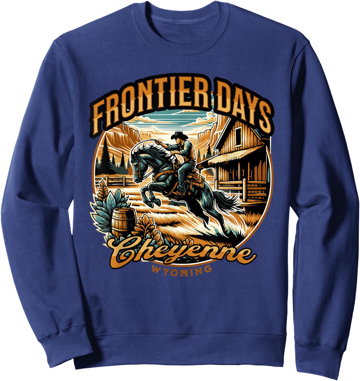 Cheyenne Wyoming Frontier Days Co0wboy Sweatshirt - Sweatshirt | Navy