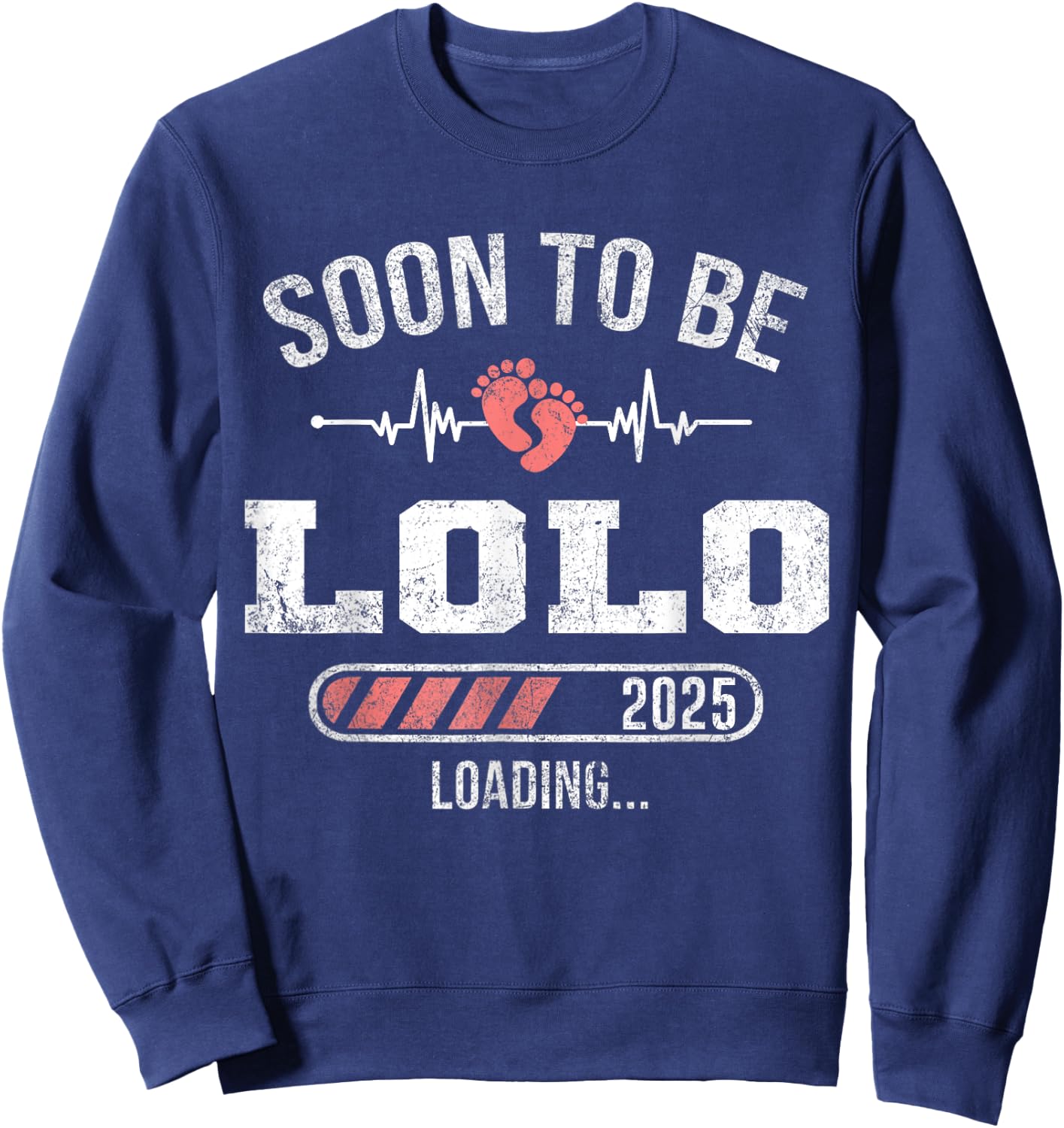 Soon To Be Lolo 2025 Loading For Pregnancy Announcement Sweatshirt - Sweatshirt | Navy