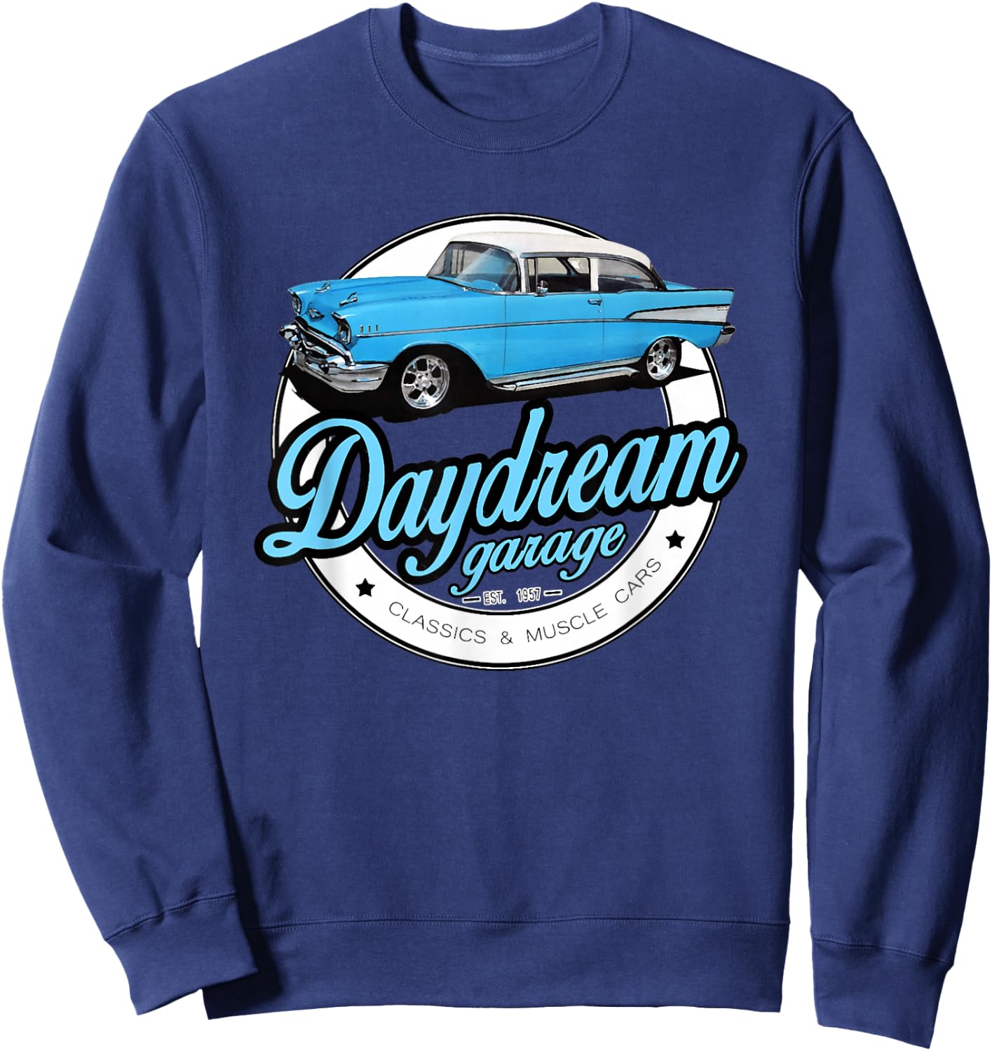 1957 57 Chevys Truck Vintage Cars Bel Air Garage Sweatshirt - Sweatshirt | Navy