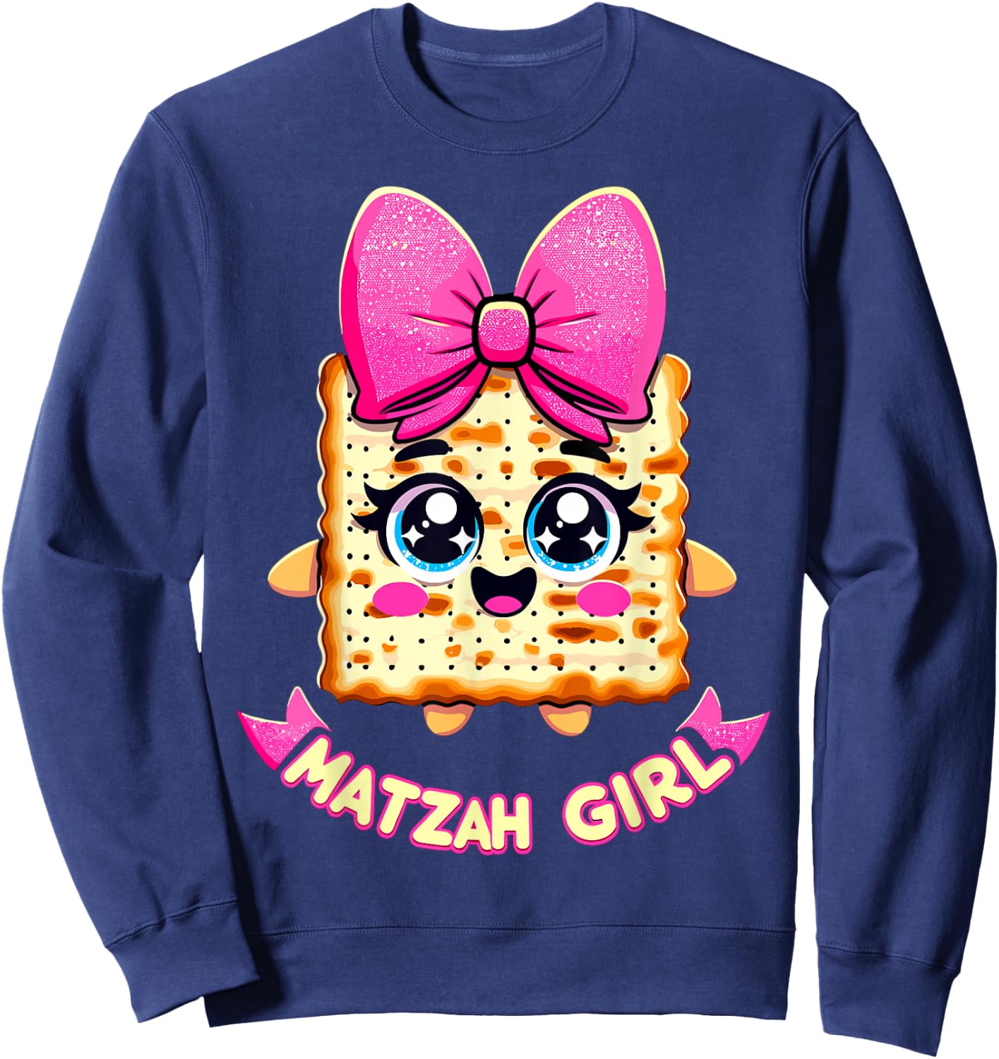 Matzah Girl Afikoman Happy Passover Sweatshirt - Sweatshirt | Navy