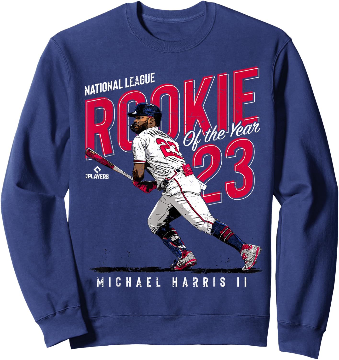 Rookie of the Year Michael Harris II Atlanta MLBPA Sweatshirt - Sweatshirt | Navy