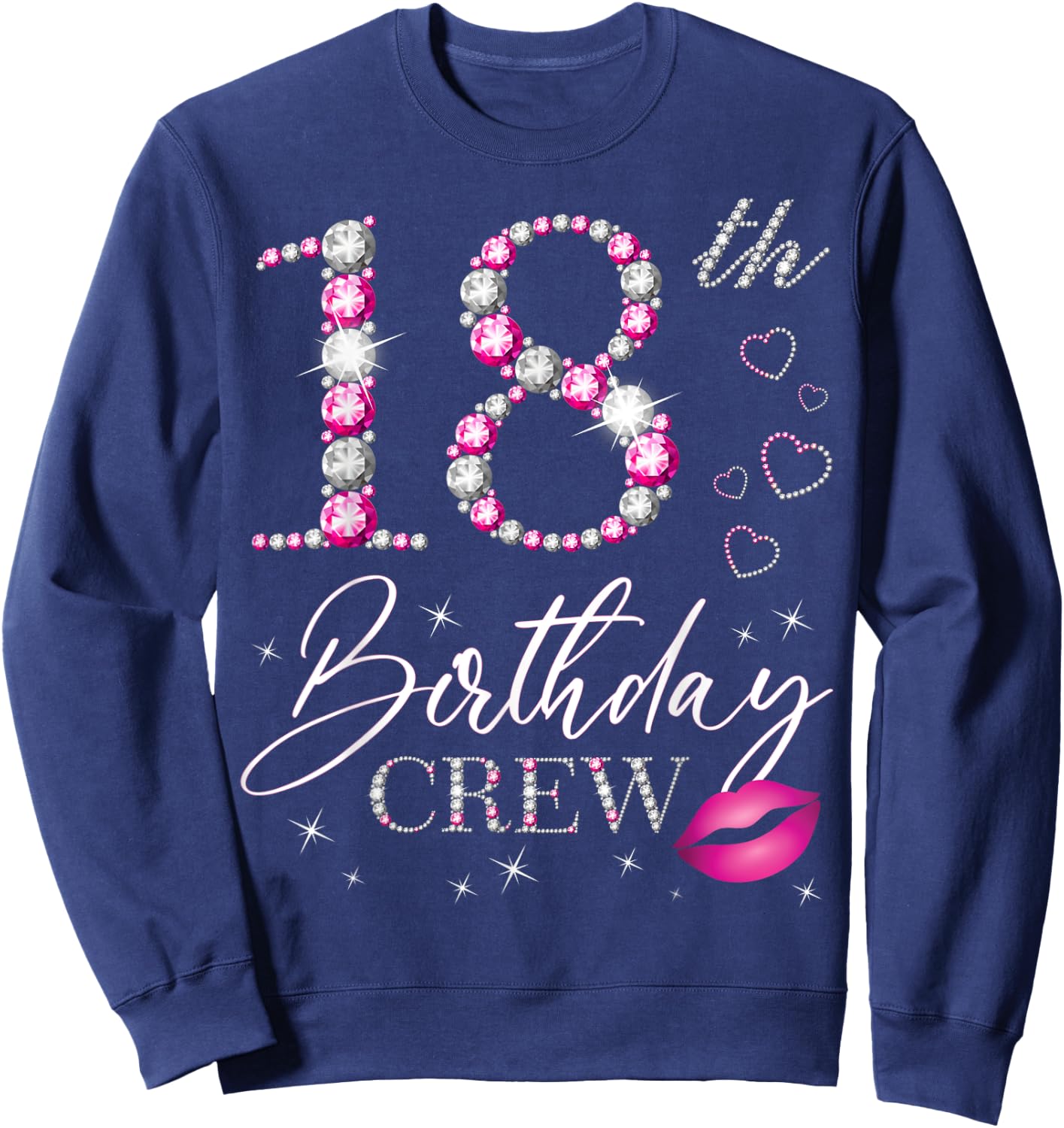 18th Birthday Crew 18th Birthday Squad 18 Years Old Bday Sweatshirt - Sweatshirt | Navy
