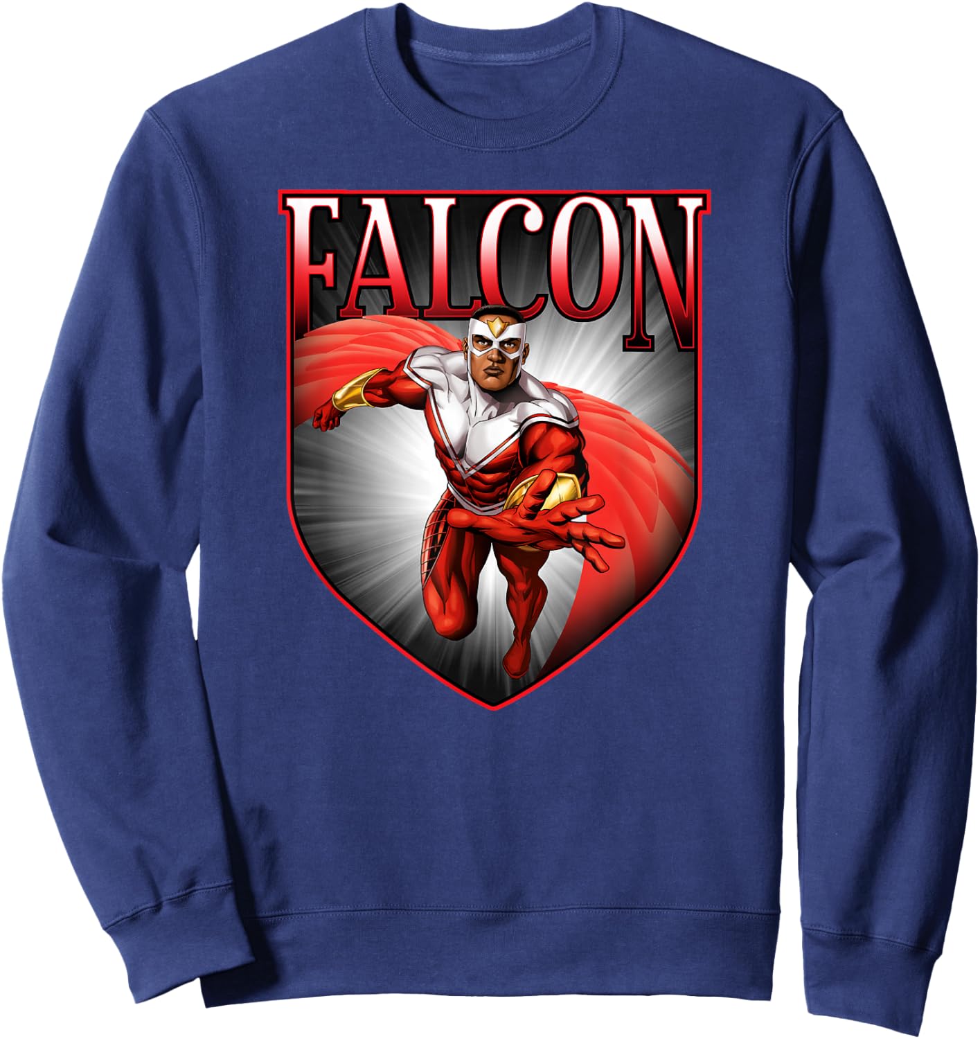 Marvel Avengers Falcon Graphic Comic Color Badge Sweatshirt - Sweatshirt | Navy