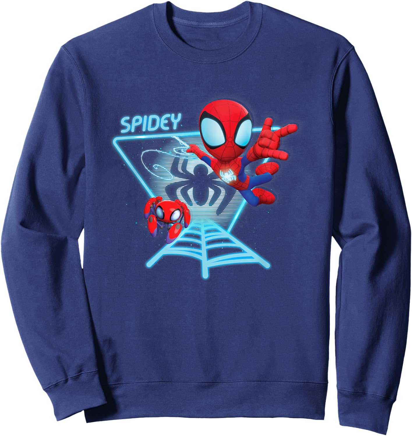 Marvel Spidey and His Amazing Friends Spidey Hologram Sweatshirt - Sweatshirt | Navy