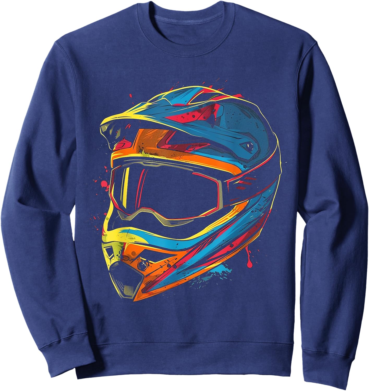Cartoon mountain bike helmet Sweatshirt - Sweatshirt | Navy