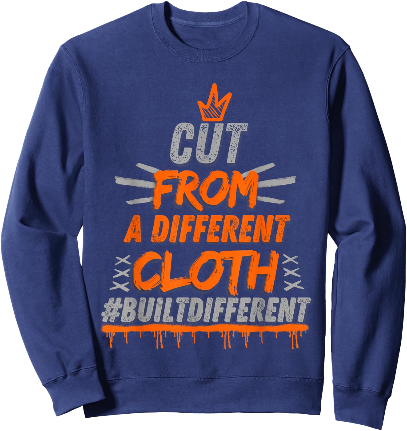 Olive Army Solar Orange Color Match Sweatshirt - Sweatshirt | Navy