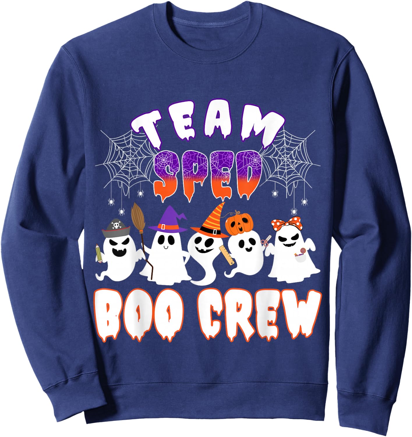 Funny Halloween Costume Team SPED Teacher Special Education Sweatshirt - Sweatshirt | Navy