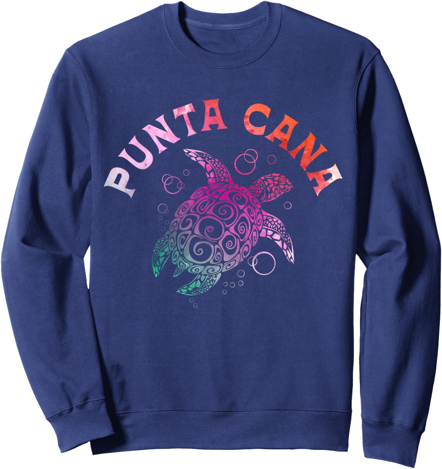 Punta Cana Tribal Sea Turtle Souvenir Beach Vacation Sweatshirt - Sweatshirt | Navy