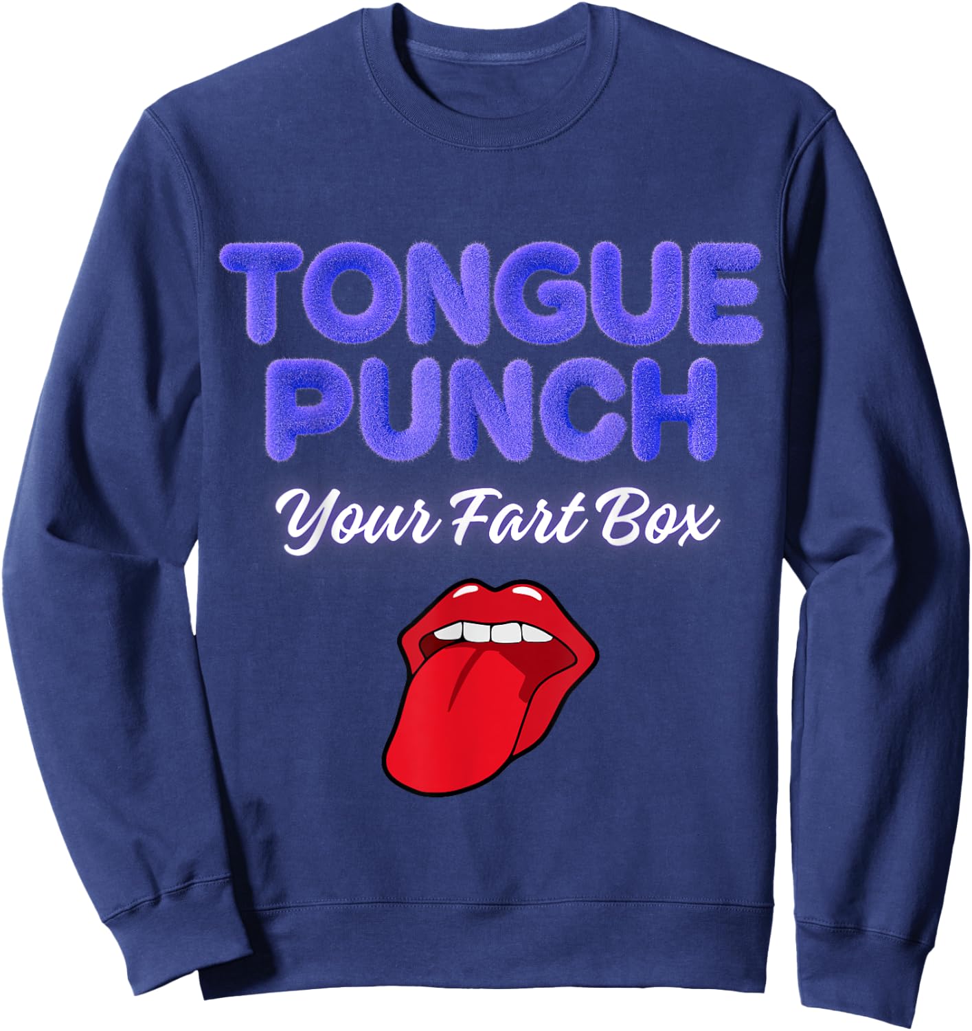 Tongue Punch Your Fart Box Sweatshirt - Sweatshirt | Navy