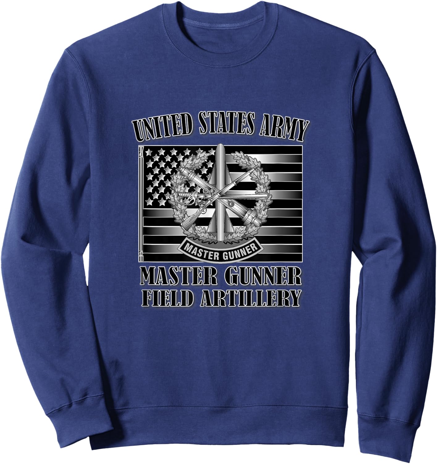 Master Gunner- Field Artillery (Front Design) Sweatshirt - Sweatshirt | Navy